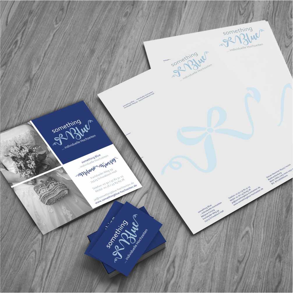 Logodesign und Branding für Something Blue Hochzeitsplanung